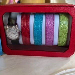 Multi strap watch set by Avon